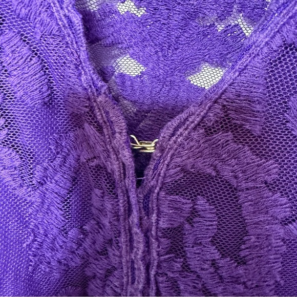 Free People Reign Over Me Purple Violet Lace Overlay Mini Dress - Size 2 - Picture 5 of 12